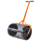 Darrahopens Home & Garden > Kitchenware > Coasters VEVOR Compost Spreader, 24 in Wide Peat Moss Spreader with T Shaped Handle, 3 Heights Adjustable, Powder-Coated Steel Garden Peat Moss Roller, Heavy Duty Grass Seed Spreaders for Planting Seeding