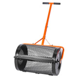 Darrahopens Home & Garden > Kitchenware > Coasters VEVOR Compost Spreader, 24 in Wide Peat Moss Spreader with T Shaped Handle, 3 Heights Adjustable, Powder-Coated Steel Garden Peat Moss Roller, Heavy Duty Grass Seed Spreaders for Planting Seeding