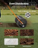 Darrahopens Home & Garden > Kitchenware > Coasters VEVOR Compost Spreader, 24 in Wide Peat Moss Spreader with T Shaped Handle, 3 Heights Adjustable, Powder-Coated Steel Garden Peat Moss Roller, Heavy Duty Grass Seed Spreaders for Planting Seeding
