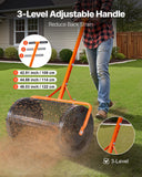 Darrahopens Home & Garden > Kitchenware > Coasters VEVOR Compost Spreader, 24 in Wide Peat Moss Spreader with T Shaped Handle, 3 Heights Adjustable, Powder-Coated Steel Garden Peat Moss Roller, Heavy Duty Grass Seed Spreaders for Planting Seeding
