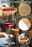 Darrahopens Home & Garden > Kitchenware > Coasters Wine Glass and Snack Tray - 4 Pieces - Draining Silicone Wine Glass and Snack Tray - Non-Slip Lid Coaster - Suitable for appetizers, desserts, family gatherings, and bars