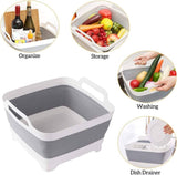Darrahopens Home & Garden > Kitchenware Collapsible Strainer Foldable Fruit Veggies Wash Colander Travel Storage Basket