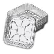 Darrahopens Home & Garden > Kitchenware > Cutlery 120x Aluminium Square Baking Trays Disposable - Suits Air Frying 20x20x4.5cm In Australia - Darrahopens