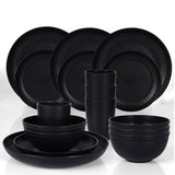 Darrahopens Home & Garden > Kitchenware > Cutlery 16PCS Eco-Friendly Wheat Straw Portable Tableware Set with Plate Bowl Cup
