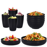 Darrahopens Home & Garden > Kitchenware > Cutlery 16PCS Eco-Friendly Wheat Straw Portable Tableware Set with Plate Bowl Cup