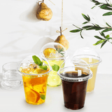 Darrahopens Home & Garden > Kitchenware > Cutlery 432x 14oz (420ml) Premium Plastic Clear Cups BPA Free - with Dome Lids