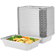 Darrahopens Home & Garden > Kitchenware > Cutlery 48x Aluminium Disposable Foil Food Container Pans Baking Tray 52x32x8.5cm In Australia - Darrahopens