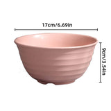 Darrahopens Home & Garden > Kitchenware > Cutlery 4pcs Wheat Straw Rice Bowl Round Noodle Bowl Drop Proof Kitchen Tableware Set