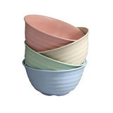 Darrahopens Home & Garden > Kitchenware > Cutlery 4pcs Wheat Straw Rice Bowl Round Noodle Bowl Drop Proof Kitchen Tableware Set