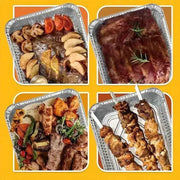72x Aluminium Disposable Foil Food Container Trays Pans Baking Roast Bulk 45x34x6.5cm In Australia - Darrahopens