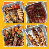 72x Aluminium Disposable Foil Food Container Trays Pans Baking Roast Bulk 45x34x6.5cm In Australia - Darrahopens