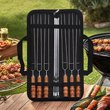 Darrahopens Home & Garden > Kitchenware > Cutlery BBQ skewer set, outdoor barbecue Australia, stainless steel skewers, wooden handle skewers, portable skewer set, kebab sticks, grilling accessories