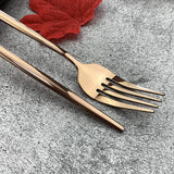 Darrahopens Home & Garden > Kitchenware > Cutlery Cutlery Set - Mirror-polished copper cutlery set (for 6 persons) - Shiny stainless steel cutlery set (36-piece) - Dinner knife, fork, spoon, dessert fork, salad spoon - Dishwasher safe