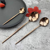 Darrahopens Home & Garden > Kitchenware > Cutlery Cutlery Set - Mirror-polished copper cutlery set (for 6 persons) - Shiny stainless steel cutlery set (36-piece) - Dinner knife, fork, spoon, dessert fork, salad spoon - Dishwasher safe