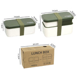 Darrahopens Home & Garden > Kitchenware > Cutlery Eco - Friendly Lunch Box - Portable with Compartments(green)