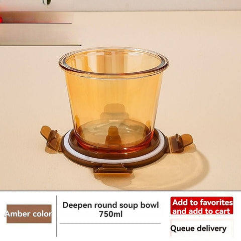 Darrahopens Home & Garden > Kitchenware > Cutlery glass soup cup, airtight soup cup, microwave-safe soup cup, office lunch box, sealed food container, glass lunch box, soup container - Amber - Size 750ML-2PCS In Australia - Darrahopens