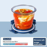 Darrahopens Home & Garden > Kitchenware > Cutlery glass soup cup, airtight soup cup, microwave-safe soup cup, office lunch box, sealed food container, glass lunch box, soup container - Blue - Size 750ML-2PCS In Australia - Darrahopens
