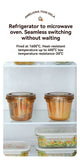 Darrahopens Home & Garden > Kitchenware > Cutlery glass soup cup, airtight soup cup, microwave-safe soup cup, office lunch box, sealed food container, glass lunch box, soup container - Matcha - Size 750ML-2PCS In Australia - Darrahopens
