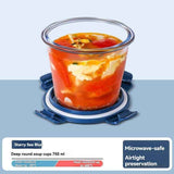 Darrahopens Home & Garden > Kitchenware > Cutlery glass soup cup, airtight soup cup, microwave-safe soup cup, office lunch box, sealed food container, glass lunch box, soup container - Navy - Size 750ML-2PCS In Australia - Darrahopens
