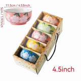 Darrahopens Home & Garden > Kitchenware > Cutlery Lucky Cat Ceramic Bowl Set – 4-Piece Maneki-Neko Gift Box