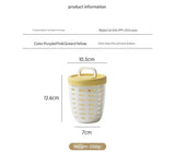 Darrahopens Home & Garden > Kitchenware > Cutlery Pink Double Layer Salad Cup with Fork - Leak-proof Fruit Container, Drain Design, Portable Oatmeal and Picnic Jar