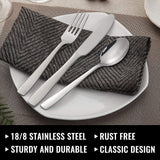 Darrahopens Home & Garden > Kitchenware > Cutlery Stainless Steel 48-Piece Cutlery Set for 8 People with Steak Knives for Home Kitchen Restaurant Dining