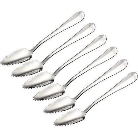 Darrahopens Home & Garden > Kitchenware > Cutlery Stainless Steel Grapefruit Spoons, 6-Pack with Spikes