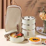 Darrahopens Home & Garden > Kitchenware > Cutlery White stainless steel bento box, multi-layer lunch box, food storage container, Australian kitchenware, reusable lunch box, leak-proof food container