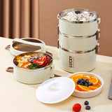 Darrahopens Home & Garden > Kitchenware > Cutlery White stainless steel bento box, multi-layer lunch box, food storage container, Australian kitchenware, reusable lunch box, leak-proof food container