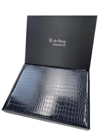 Darrahopens Home & Garden > Kitchenware de Burg 4 Piece Table Place Mat Set Placemat with Croc Pattern - Blue