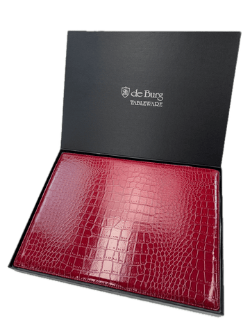 Darrahopens Home & Garden > Kitchenware de Burg 4 Piece Table Place Mat Set Placemat with Croc Pattern - Red