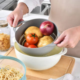 Darrahopens Home & Garden > Kitchenware > Dish Racks 8pcs Plastic Basin Set Drain Basket Washing Mixing Bowl Set Kitchen Baking Tools