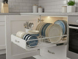 Darrahopens Home & Garden > Kitchenware > Dish Racks CARLA HOME 2 Pack Pull Out Dish Rack for Kitchen Cabinet with Slide Out Drawer Organizer for Plates, Bowls & Utensils