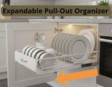 Darrahopens Home & Garden > Kitchenware > Dish Racks CARLA HOME 2 Pack Pull Out Dish Rack for Kitchen Cabinet with Slide Out Drawer Organizer for Plates, Bowls & Utensils