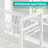 Darrahopens Home & Garden > Kitchenware > Dish Racks CARLA HOME Dish Drying Rack 2-Tier Kitchen Drainer with Drainboard (White)