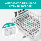 Darrahopens Home & Garden > Kitchenware > Dish Racks CARLA HOME Dish Drying Rack 2-Tier Kitchen Drainer with Drainboard (White)