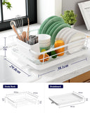 Darrahopens Home & Garden > Kitchenware > Dish Racks CARLA HOME Dish Drying Rack for Kitchen Counter with Removable Drip Tray, Utensil Holder and Cutlery Organizer