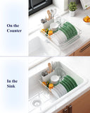 Darrahopens Home & Garden > Kitchenware > Dish Racks CARLA HOME Dish Drying Rack for Kitchen Counter with Removable Drip Tray, Utensil Holder and Cutlery Organizer