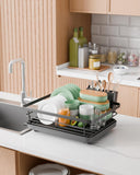 Darrahopens Home & Garden > Kitchenware > Dish Racks CARLA HOME Dish Drying Rack for Kitchen Counter with Removable Drip Tray, Utensil Holder and Cutlery Organizer