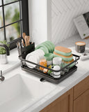 Darrahopens Home & Garden > Kitchenware > Dish Racks CARLA HOME Dish Drying Rack for Kitchen Counter with Removable Drip Tray, Utensil Holder and Cutlery Organizer