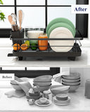 Darrahopens Home & Garden > Kitchenware > Dish Racks CARLA HOME Dish Drying Rack for Kitchen Counter with Removable Drip Tray, Utensil Holder and Cutlery Organizer
