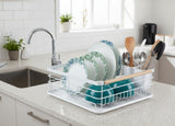 Darrahopens Home & Garden > Kitchenware > Dish Racks CARLA HOME Dish Drying Rack with Wooden Handles, Removable Cutlery Holder & Drainboard for Kitchen Countertop