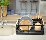 Darrahopens Home & Garden > Kitchenware > Dish Racks CARLA HOME Dish Drying Rack with Wooden Handles, Removable Cutlery Holder & Drainboard for Kitchen Countertop