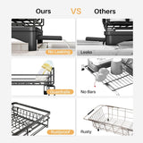 Darrahopens Home & Garden > Kitchenware > Dish Racks CARLA HOME Expandable Dish Drying Rack with Drainage Spout, Utensil Holder & Drainboardfor Kitchen Countertop Organizer (1 tier)