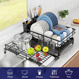 Darrahopens Home & Garden > Kitchenware > Dish Racks CARLA HOME Expandable Dish Drying Rack with Drainage Spout, Utensil Holder & Drainboardfor Kitchen Countertop Organizer (1 tier)