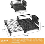 Darrahopens Home & Garden > Kitchenware > Dish Racks CARLA HOME Expandable Dish Drying Rack with Drainage Spout, Utensil Holder & Drainboardfor Kitchen Countertop Organizer (1 tier)