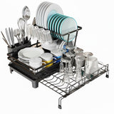 Darrahopens Home & Garden > Kitchenware > Dish Racks CARLA HOME Expandable Dish Drying Rack with Drainage Spout, Utensil Holder & Drainboardfor Kitchen Countertop Organizer (2 tier)