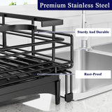 Darrahopens Home & Garden > Kitchenware > Dish Racks CARLA HOME Expandable Dish Drying Rack with Drainage Spout, Utensil Holder & Drainboardfor Kitchen Countertop Organizer (2 tier)