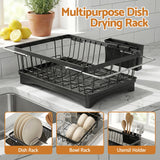 Darrahopens Home & Garden > Kitchenware > Dish Racks Cefito Dish Drying Rack for Kitchen Storage Organisation Kitchen Sink Organiser Dish Drainer
