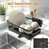 Darrahopens Home & Garden > Kitchenware > Dish Racks Cefito Dish Drying Rack for Kitchen Storage Organisation Kitchen Sink Organiser Dish Drainer